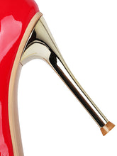 Load image into Gallery viewer, 10CM Women‘s Patent Leather Thigh Ultra High Stiletto Heel Over The Knee Warm Boots with Pointed Toe