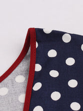 Load image into Gallery viewer, White Polka Dots  Square Collar Puff Sleeve 1950S Vintage Swing Dress