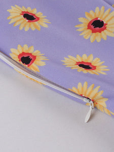 Purple Daisy 1950S Vintage Spaghetti Strap Dress