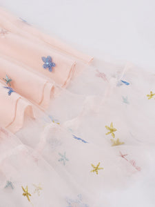 Star Embroidered 1950s Vintage Swing Dress
