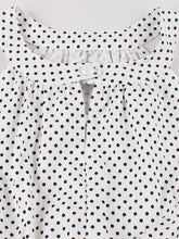 Load image into Gallery viewer, Blue Sweat Heart Halter Sleeveless Polka Dots 1950s Vintage Swing Dress