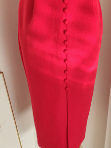 Red Flower Bodycon Party Dress