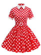Load image into Gallery viewer, Kids Little Girls&#39; Dress Polka Dots 1950S Vintage Dress