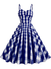 Load image into Gallery viewer, Pink And White Plaid Strap Classis Style Barbie Same Style 1950S Vintage Dress Set