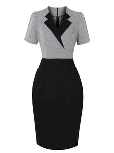 Black V Neck 1950s Vintage Bodycon Dress Jolly Vintage Black V Neck 1950s Vintage Bodycon Dress Jolly Vintage