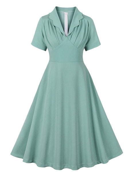 mint green vintage dress Vintage Resort Green Abstract Midi Dress – Shop the Mint main image 0