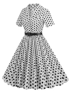 Polka Dots 1950S Vintage Shirt Swing Dress
