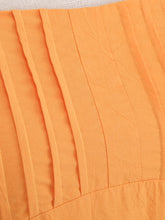 Load image into Gallery viewer, Orange Square Collar Puff Sleeve 1950S Cotton Dress