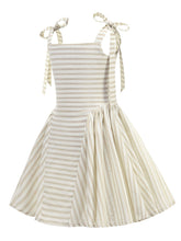 Load image into Gallery viewer, Vintage 1950s Little Girls Pink Stripe Dress with Spaghetti Straps