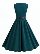 Load image into Gallery viewer, 1950s Vintage Lime Green Sleeveless Belted Swing Dress
