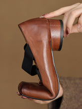 Load image into Gallery viewer, Women&#39;s Strappy High Heels Mary Jane Shoes  Ballet Genuine Leather Shoes