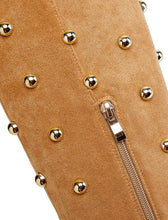 Load image into Gallery viewer, Yellow High Heel Pointed Toes Luxury Rivet Boots Shoes