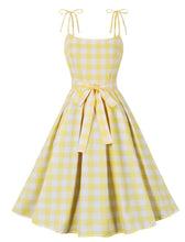 Load image into Gallery viewer, Blue And White Stripe Spaghetti Strap 1950S Vintage Dress