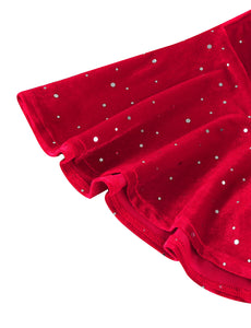 Christmas Green Square Collar Sequins Velvet 1950S Vintage Swing Dress