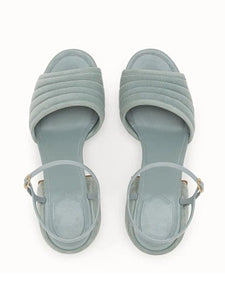 Women's Open Toe Strap Chunky Heel  Sandals Leather Vintage Shoes
