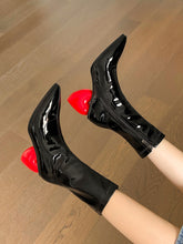 Load image into Gallery viewer, High Sweart-Heart Heel Pointed Toes Luxury Retro Short Boots Shoes