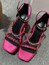 Load image into Gallery viewer, Women&#39;s Open Toe Strap Wedge Heel Sandals Leather Vintage Shoes