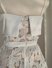 Load image into Gallery viewer, White Lace Spaghetti Strap Gown Party Dress