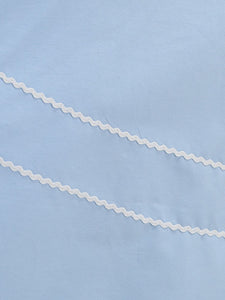 1950S Blue High Waist Pleated Swing Vintage Skirt With Pockets