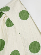 Load image into Gallery viewer, Green Polka Dots Johnny Collar Short Sleeve Swing Vintage 1950S Party Dress
