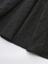 Load image into Gallery viewer, Women's Gothic Black Semi-Sheer Lace Long Puff Sleeve Dress