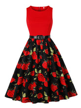 Load image into Gallery viewer, Van Gogh Inspired Sunflower Vintage Swing Dress