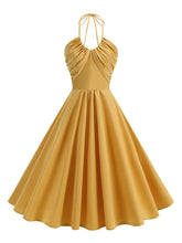 Load image into Gallery viewer, White Halter Neck Vintage Dress