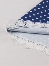 Load image into Gallery viewer, Vintage Lace Red V Neck Polka Dots 1950s Swing Dress