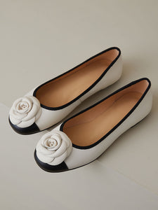 Women's Flat Heel Balletcore Round Toe Leather Vintage Shoes