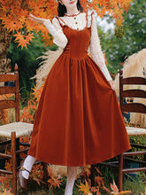 Load image into Gallery viewer, 50s Retro Brown Lace with Sequin Velvet Vintage Halloween Dress