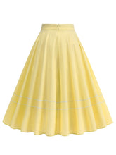 Load image into Gallery viewer, 1950S Blue High Waist Pleated Swing Vintage Skirt With Pockets