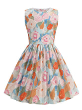 Load image into Gallery viewer, Kids Little Girls' Dress Floral 1950S Vintage Dress