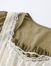 Load image into Gallery viewer, Light Green Victorian Dress with Balloon Sleeves