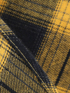 Clueless Inspired Yellow V Neck Plaid Vintage Dress