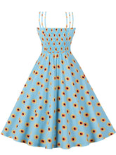 Load image into Gallery viewer, Purple Daisy 1950S Vintage Spaghetti Strap Dress