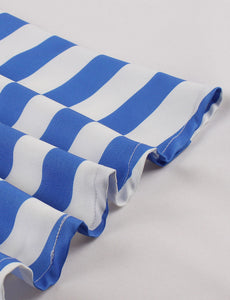 Blue And White Stripe Spaghetti Strap 1950S Vintage Dress