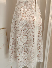 Load image into Gallery viewer, White Lace Spaghetti Strap Gown Party Dress