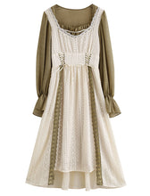 Load image into Gallery viewer, Light Green Victorian Dress with Balloon Sleeves