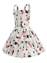 Load image into Gallery viewer, Kids Little Girls' Dress White Floral 1950S Vintage Dress