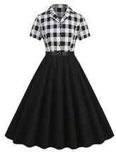 Load image into Gallery viewer, Wine Red Solid Color 1950S Vintage Shirt Swing Dress