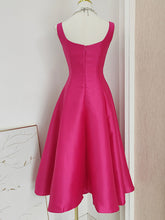 Load image into Gallery viewer, Rose Satin Sleeveless Classic 1950S Vintage Sweet Party Dress