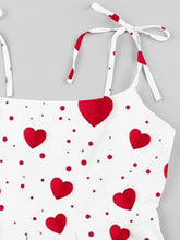 Load image into Gallery viewer, Sweet Love Heart Print  Spaghetti Strap 1950s Vintage Swing Dress