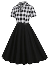 Load image into Gallery viewer, Wine Red Solid Color 1950S Vintage Shirt Swing Dress