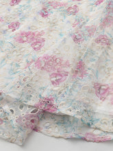 Load image into Gallery viewer, Purple Floral Print Vintage 3/4 Sleeve Dress with Bow Belt