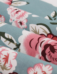 BowKnot Collar Floral Print Vintage 1950S Dress