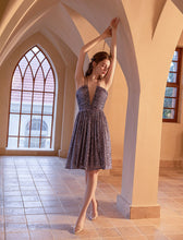 Load image into Gallery viewer, V Neck Strap Gatsby Sequins 1920s Flapper Dress Party Dress