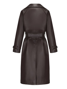 Women's Coat PU Leather Turndown Collar Fall Winter