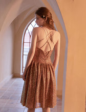 Load image into Gallery viewer, V Neck Strap Balletcore Sequins Vintage Dress Party Dress
