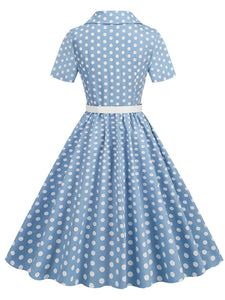 Polka Dots 1950S Vintage Shirt Swing Dress