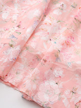 Load image into Gallery viewer, Red Floral Print Vintage Beaded Maxi Dress